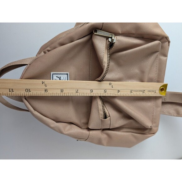 Herschel Womens Nova Metallic Tan Inner Pockets Nylon Mini Backpack - Picture 13 of 14